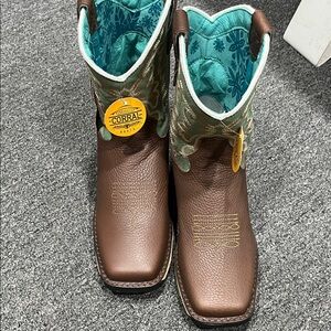 Corral Brown and Teal Western Boots